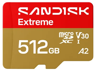 Obrázok produktu pre SANDISK Extreme microSDXC 512 GB, karta UHS-I + adaptér SD (rýchlosť čítania až 245 MB/s)