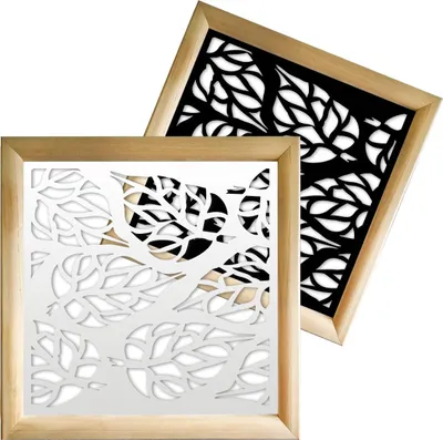 Obrázok produktu pre BUTTERLEAF - Dekoratívne moduly z dreva a PVC 73x73 cm biele