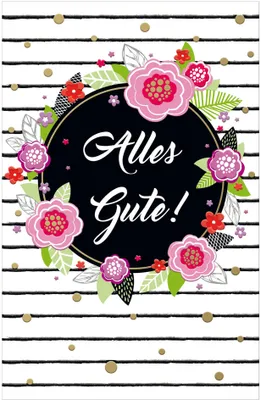 Produktbild von SUSY CARD Geburtstagskarte Goldelicious "Blütenkreis"