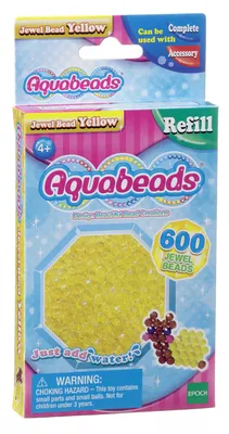 Produktbild von Aquabeads Gelbe Glitzerperlen, Nachfüll Set, 600 Ersatzperlen, Basteln, Spielzeug, 32688