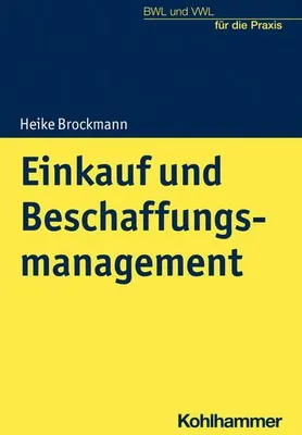 Produktbild von Brockmann, H: Einkauf und Beschaffungsmanagement