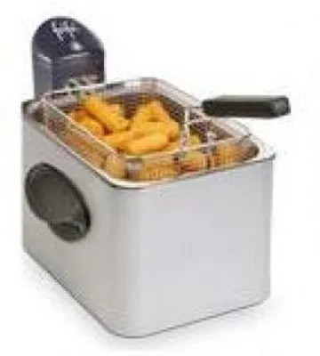 Zdjęcie produktu dla FRIFRI - 1 kg frytek; 3,5L; 3200W; metalowa pokrywa, srebrny - F1905