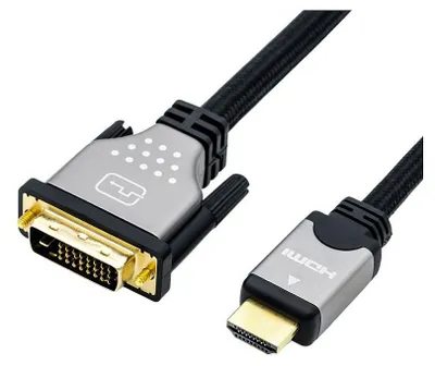 Produktbild von ROLINE Monitorkabel DVI (24+1) - HDMI, ST/ST, schwarz / silber, 1,5 m