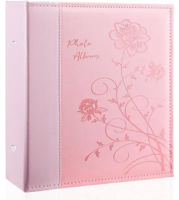 Productafbeelding van Fotoalbum 10x15 cm, 400 foto's, insteekhoes, imitatieleer, roze