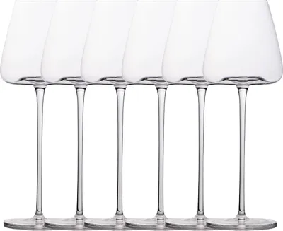 Immagine prodotto di Intirilife 6x calice da vino con design moderno - capacità 500 ml - calice da vino bianco vino rosso calice da vino lavabile in lavastoviglie vetro cristallo antiurto