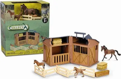 Image de Étable avec animaux et accessoires Figurine d'animal