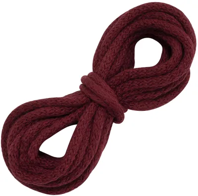 Dekokord geflochten 5 m x 6 mm aus Baumwolle, Bordeaux