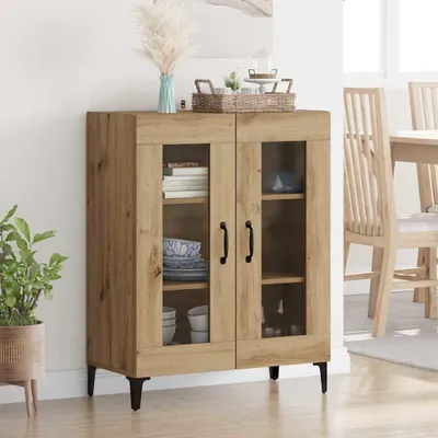 Productafbeelding van vidaXL Dressoir Artisan-Eik, 69,5 x 34 x 90 cm, samengesteld hout en ijzer