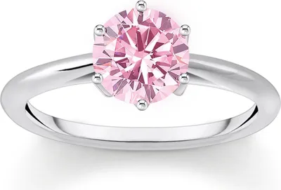 Thomas Sabo TR2474-051-9 Silber-Ring für Damen Pinkfarbener Stein 1