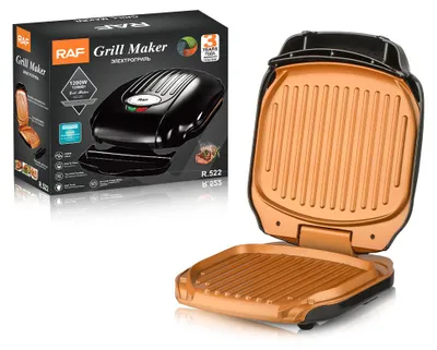 Produktbild von Elektrogrill Perfect – Elektrogrill mit Fettauffangschale – Schwarz – Tragbarer Grill für den Heimgebrauch, Grillpfanne, Steakgrill