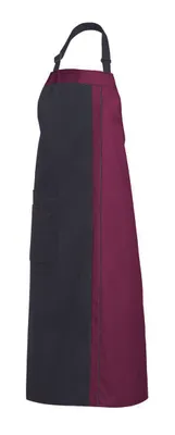Produktbild von Leiber  Latzschürze Farbe schwarz/bordeaux Größe 34, 11/2522/1021