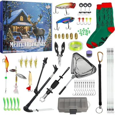 Produktbild von Adventskalender 2025 24 Tage Angelzubehör und Werkzeuge für Angler