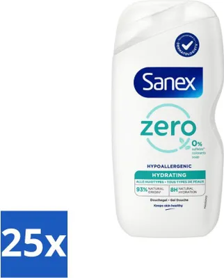 Obrázok produktu pre Sanex sprchový gél Zero% hydratačný 400 ml - hodnotné balenie - 25 kusov
