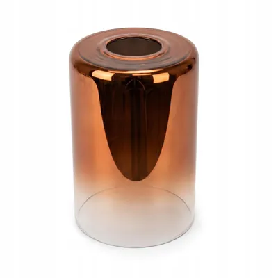 Produktbild von LUXOLAR Glasschirm E27 Kupfer Transparent Ombre Zylinder Ø10cm
