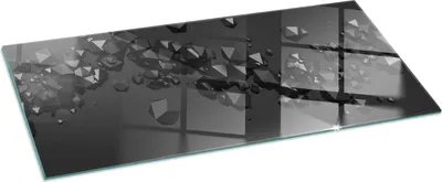 Obrázek produktu pro Skleněný podlahový panel pro 125x50 cm - Krbový panel ze skla - Krbový panel ze skla - Ochranné sklo - Ochranný panel proti jiskrám - Skleněný podlahový panel proti ohni - Tepelná ochrana - Ochrana podlahy ze skla - Abstraktní mrak pevných látek