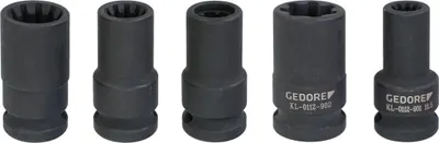 Image de Jeu de clés à douille Gedore pour freins, 5 pièces