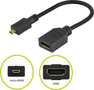 Zdjęcie produktu dla PremiumCord Flexi adaptér HDMI Typ A samice - micro HDMI Typ D samec pro ohebné zapojení