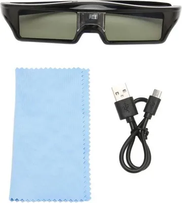 Produktbild von 3D-Brille – PWSHYMI – DLP Link – USB-Ladefunktion – 45 Stunden Akkulaufzeit – Leicht und kompakt
