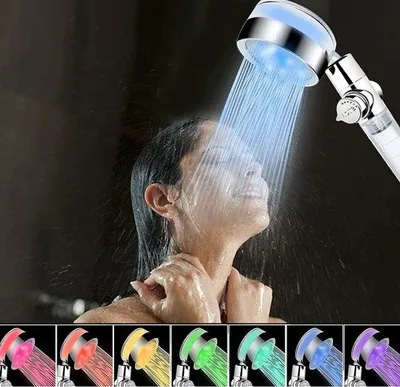Immagine prodotto di Doccia a pioggia - Soffione LED con filtro, illuminato, 7 colori, LED anticalcare, luce a 7 colori