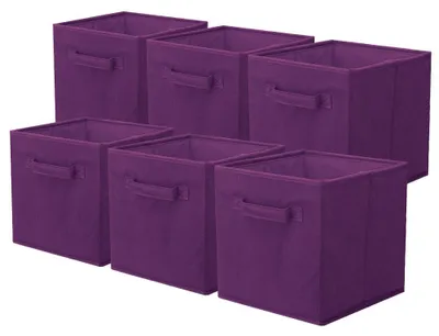 Produktbild von Aufbewahrungsboxen aus Stoff, 6 Stück, faltbare Aufbewahrungswürfel, Aufbewahrungsboxen aus Stoff, würfelförmige Organizer