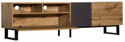 Immagine prodotto di Mobile TV – Larghezza 180 cm – Design moderno – Realizzato in MDF con gambe in metallo e spazio contenitivo