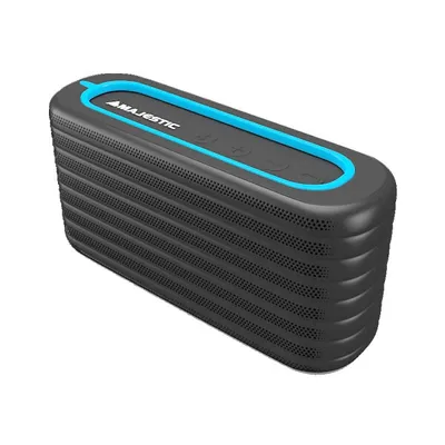 Image de Nouveau Majestic Altoparlante Bluetooth Portatile DJPB-52 Nero/Ciano Impermeabile 5W