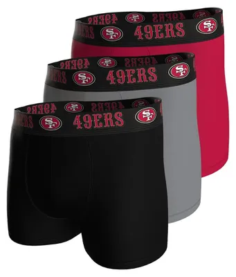 Produktbild von NFL San Francisco 49ers 3-Pack 95% Baumwolle Boxers | Black/Grey/Red Size XXL Fanzone Artikel