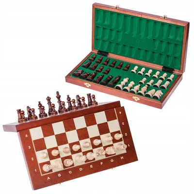 Produktbild von SQUARE Staunton 4 Magnetisches Großes Holzschach 37x37 cm