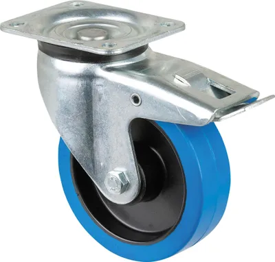 Produktbild von Showgear Swivel Blue wheel 160 mm - mit Bremse