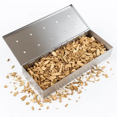 Zdjęcie produktu dla Gardenko Pudełko na zrębki wędzarnicze do wędzenia do grilla gazowego i węglowego 228x92x41 mm - zrębki na start w zestawie