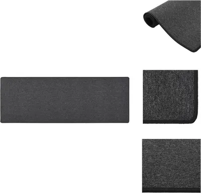 Image de vidaXL Tapis Anthracite 80x250 cm - Tapis
