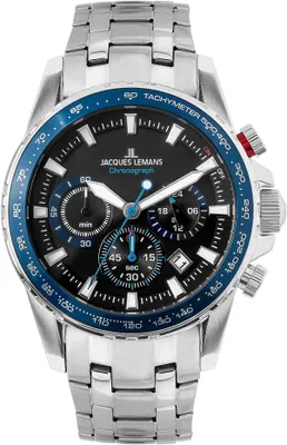 Produktbild von Jacques Lemans Chronographen Liverpool Steel Black - Blue
