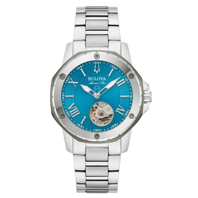 Immagine prodotto di Bulova 98L317 Ladies Automatic Marine Star Acciaio/Turchese