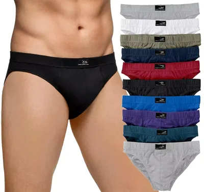 Produktbild von 10er-Pack Herrenslips Mars aus Baumwolle Slip Unterhosen Männer Unterwäsche, Größe 10
