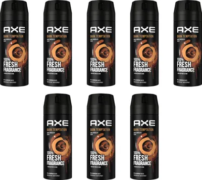 Produktbild von Deo Axe Dark Temptation 8 x 150ml Deospray Deodorant Bodyspray Herren