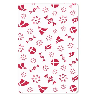 Produktbild von MuchoWow® Mauspad Mousepad Dänemark - Muster - Rot 18x27 cm - Mousepads - Maus Mat - Pad - Mausunterlage
