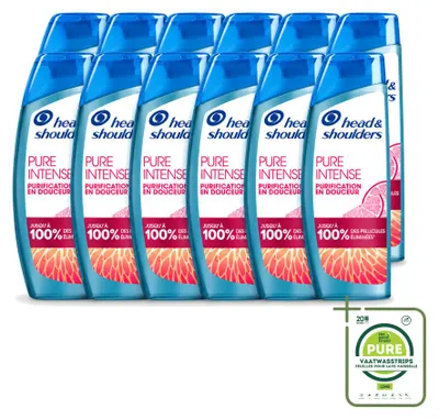 Produktbild von 12 x Head & Shoulders Anti-Schuppen-Shampoo Pure Intense Grapefruit 250 ml - Großpackung - 12 Stücke