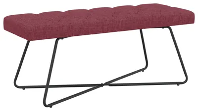 Produktbild von vidaXL Bank mit Knopfheftung Weinrot 110 x 40 x 46 cm Stoff