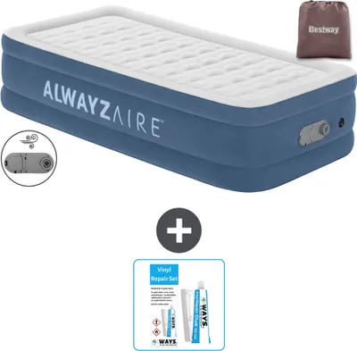 Immagine prodotto di Materasso gonfiabile Bestway Alwayszair - 1 persona - 97 x 191 x 46 cm - Blu - Accessori inclusi