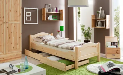 Produktbild von Einzel- und Doppelbett "Rita", verschied. Farben