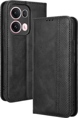 Produktbild von OPPO Reno13 Pro 5G Hülle - Coverup Vintage Style Klapphülle - Schwarz