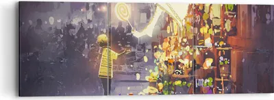 Produktbild von Bild auf Leinwand - Leinwandbild - Fantasie Märchen - 90x30cm - Wand Bild - Wanddeko - Wandbilder - Leinwanddruck - Bilder - Kunstdruck - Wanddekoration - Leinwand bilder - Wandkunst - CA90x30-3901