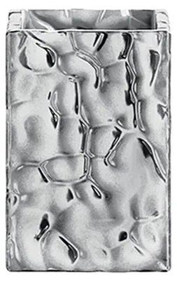 Zahnbürstenhalter aus Keramik, Silber, 11 x 7,5 x 7,5 cm