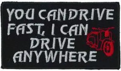 Produktbild von Aufnäher Patches You can drive fast Gr. 9,2 x 5,2 cm 00303