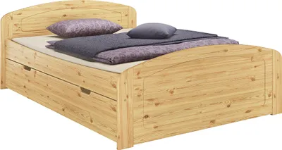 Produktbild von Funktionsbett Doppelbett 3 Bettkästen 140x200 Seniorenbett Massivholz Zuebehör wählbar V-60.50-14ohne Zubehör