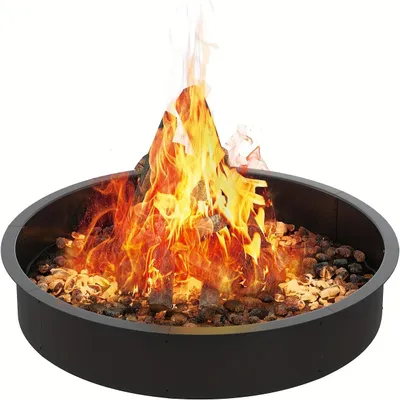 Image de Brasero - Brasero - Anneau de feu - Brasero de jardin - Anneau de feu pour feu de camp - Diamètre : 122 cm