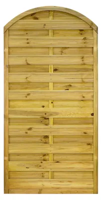 Produktbild von Ligna Gard Dichtzaun Lausanne gebogen 90x180 cm Holzzaun Kiefer Kesseldruckimprägniert 44x44 mm Rahmen