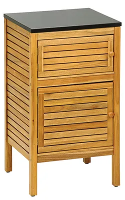 Produktbild von Dehner Outdoor-Küche Southampton Schrank, für Geschirr , 50 x 50 x 90 cm, FSC®-es Akazienholz / Stein, braun