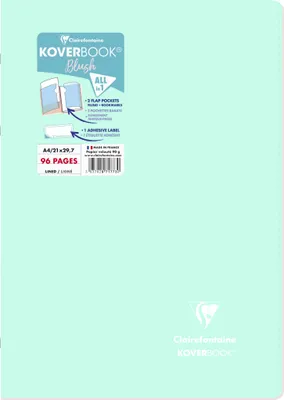 Produktbild von Clairefontaine 5x Koverbook Heft A4, 48 Blatt liniert Minze/Puderrosa 971773C