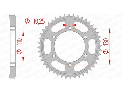 Produktbild von AFAM Kettenrad Stahl Standard - 530